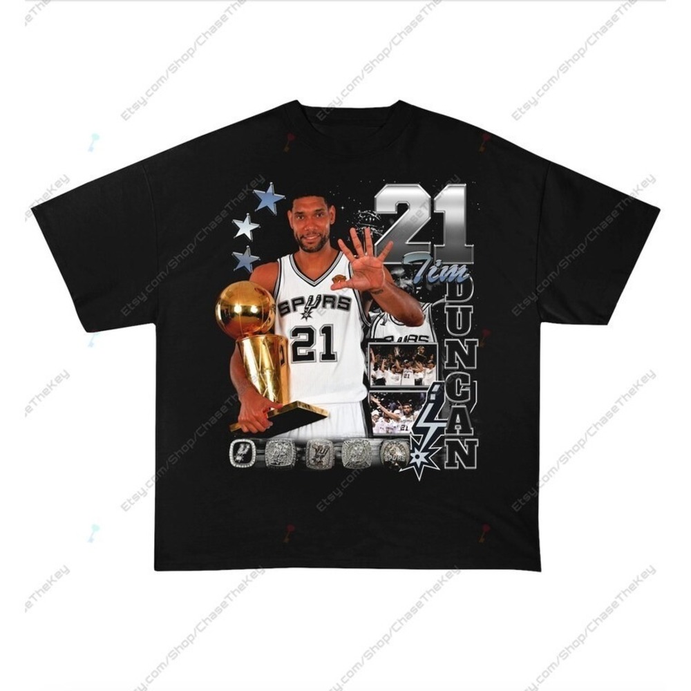 Tim Duncan T-Shirt, San Antonio Spurs Shirt, NBA Unisex T-Shirt Gift For Fan